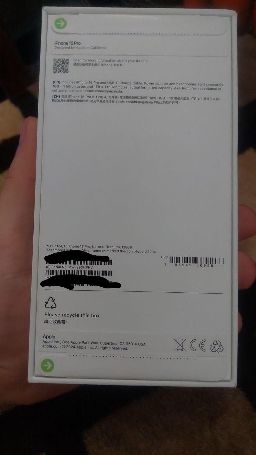 اپل iPhone 16 Pro با حافظهٔ ۱۲۸ گیگابایت|موبایل|تهران, پاسداران|دیوار