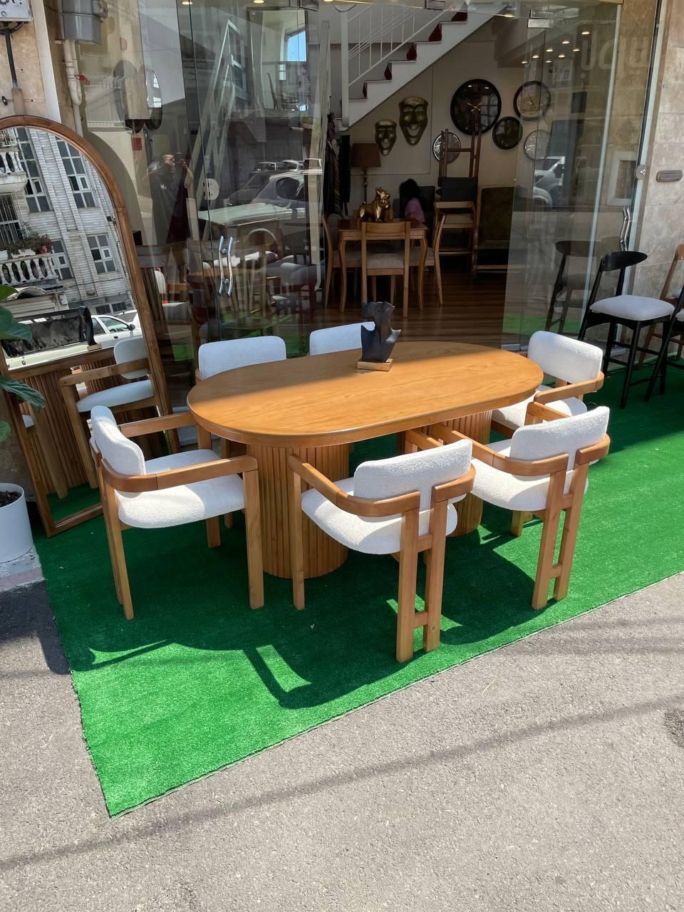 ناهار خوری مدل بیضی جدید|میز و صندلی غذاخوری|رشت, چله خانه|دیوار