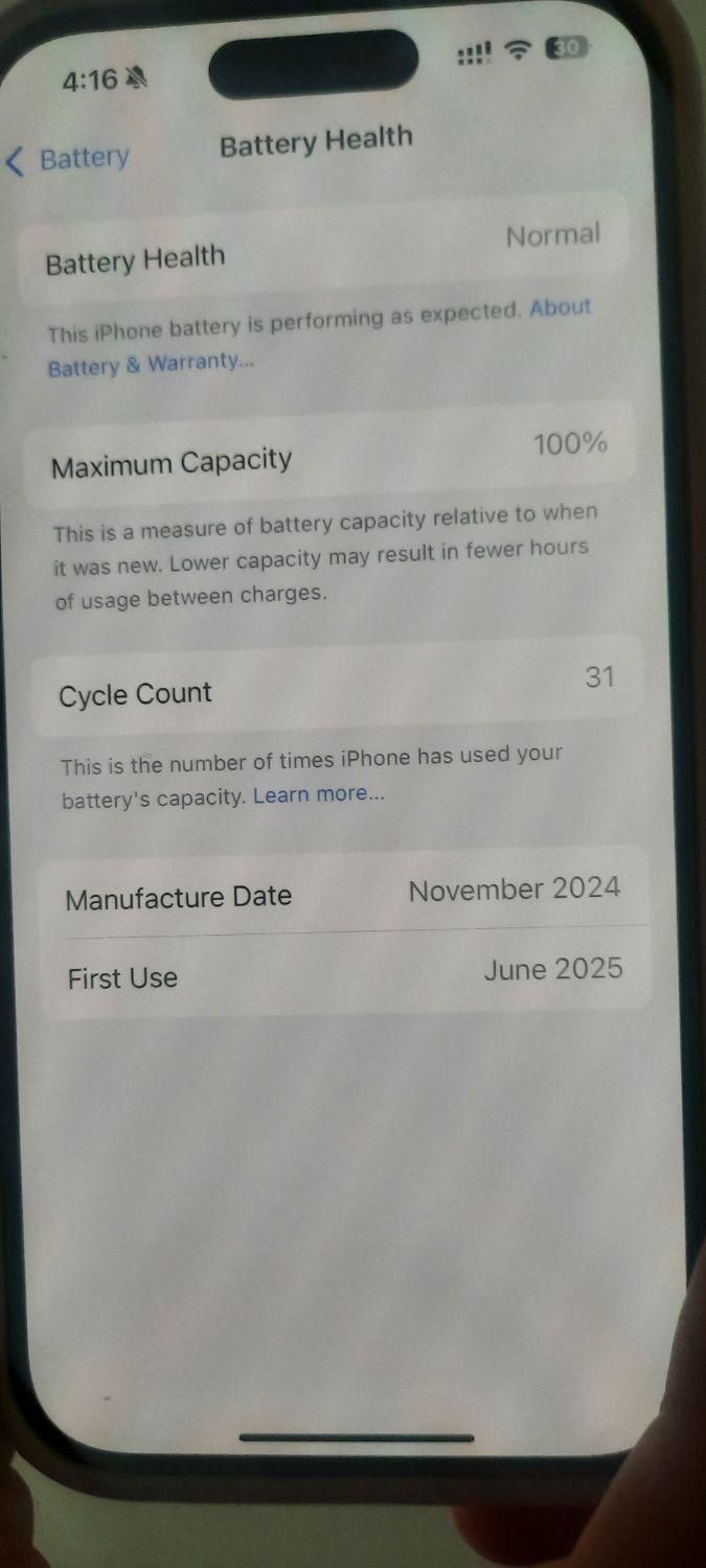 اپل iPhone 16 با حافظهٔ ۲۵۶ گیگابایت با گارانتی|موبایل|تهران, دریاچه شهدای خلیج فارس|دیوار