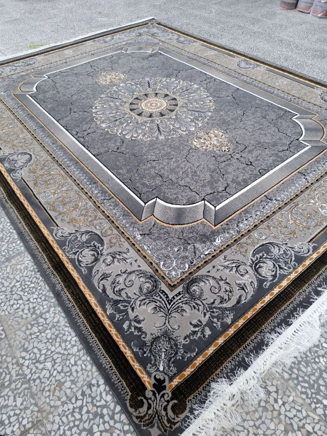 فرش طرح چکاوک دودی و سرمه ای|فرش|کرج, حیدرآباد|دیوار