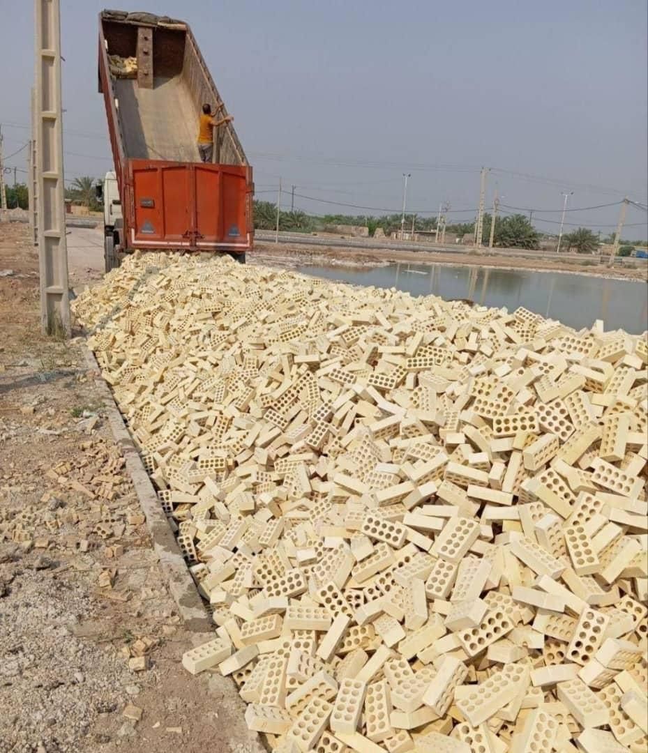 اجرسفال زرد،اجرسفال ۷سانت زرد،آجر|عمده‌فروشی|چابهار, |دیوار