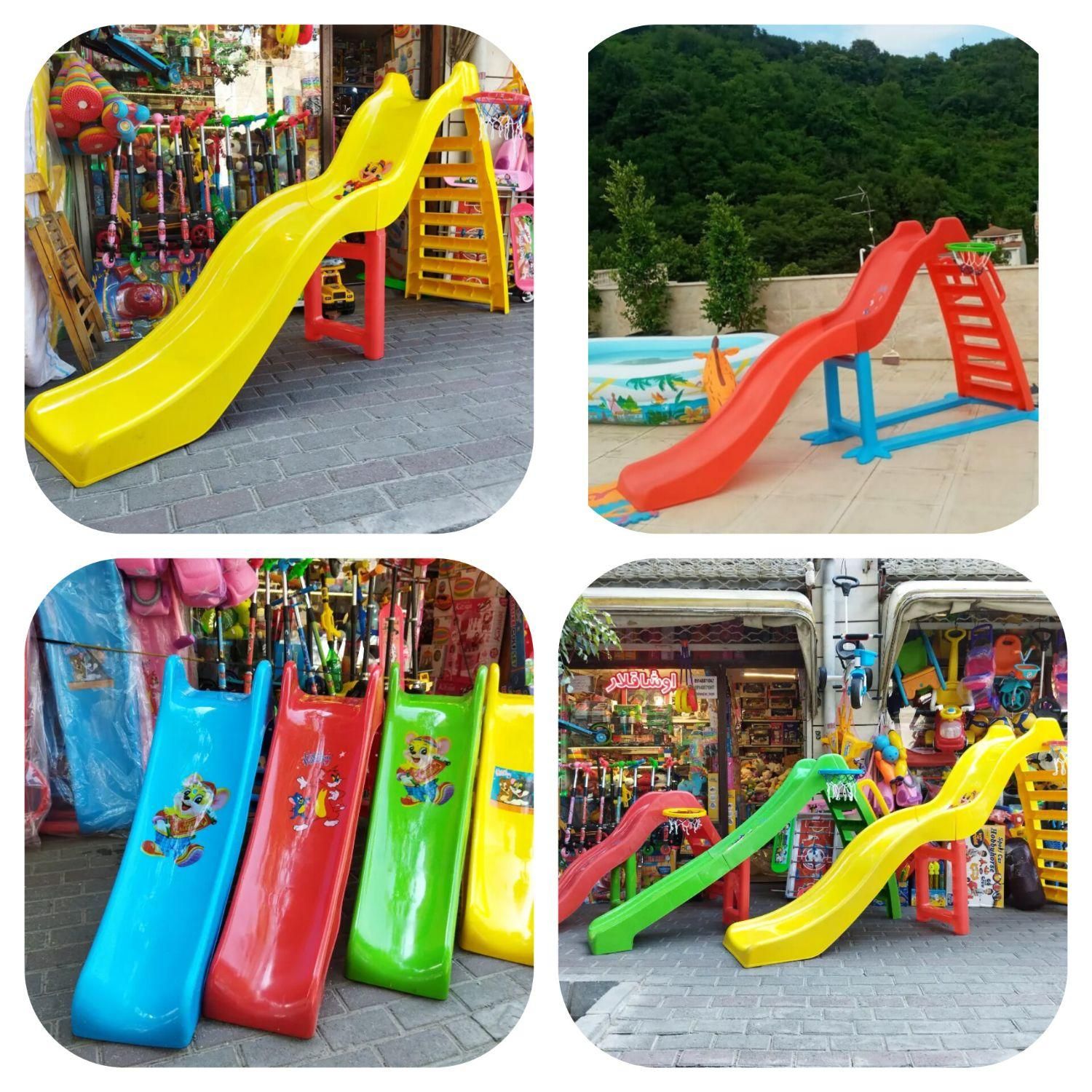 سرسره سه پله با تور و توپ بسکتبال|اسباببازی بچه|تبریز, |دیوار