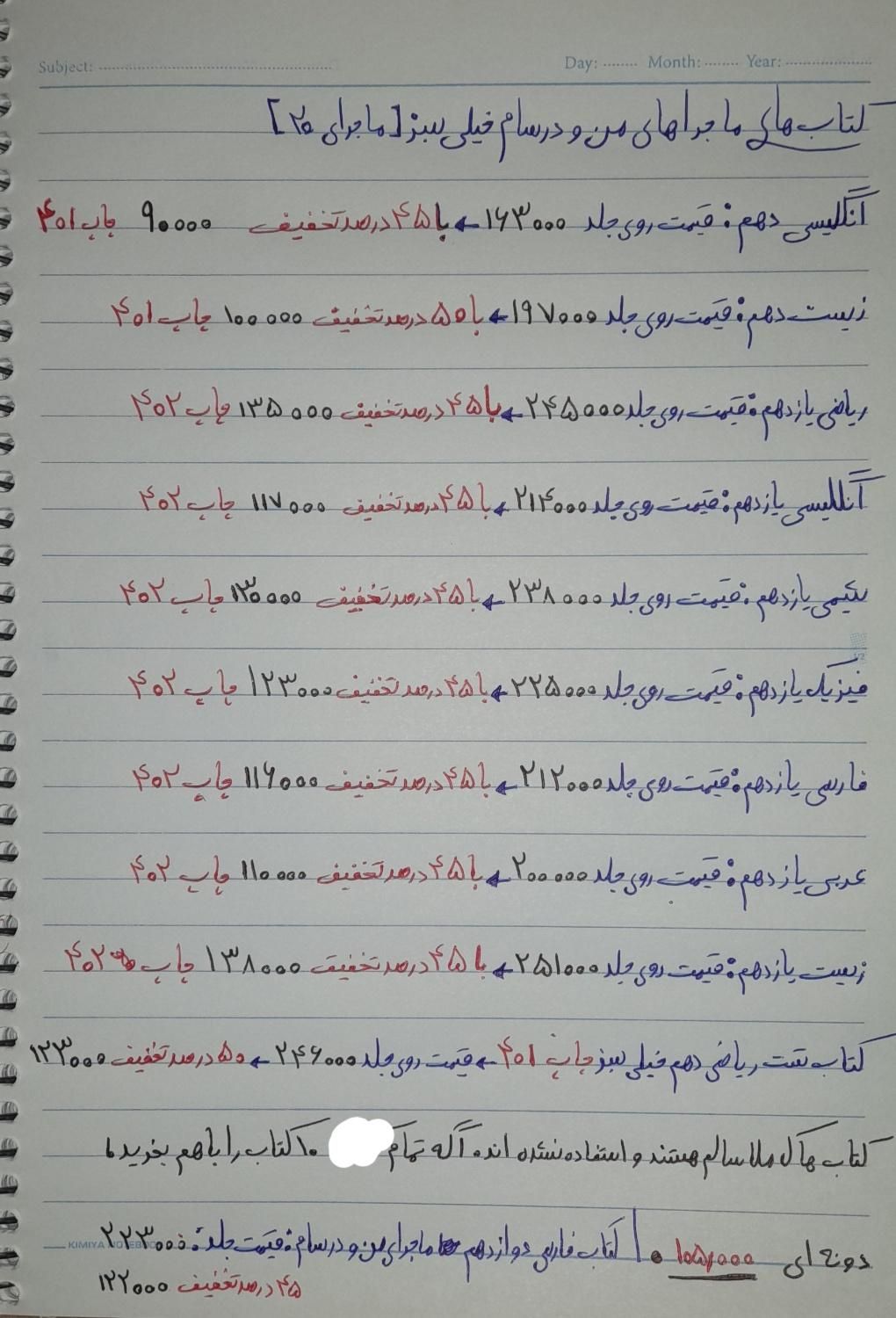 کتاب های نهایی خیلی سبز کتاب نهایی|کتاب و مجله آموزشی|تربتحیدریه, آبشار|دیوار