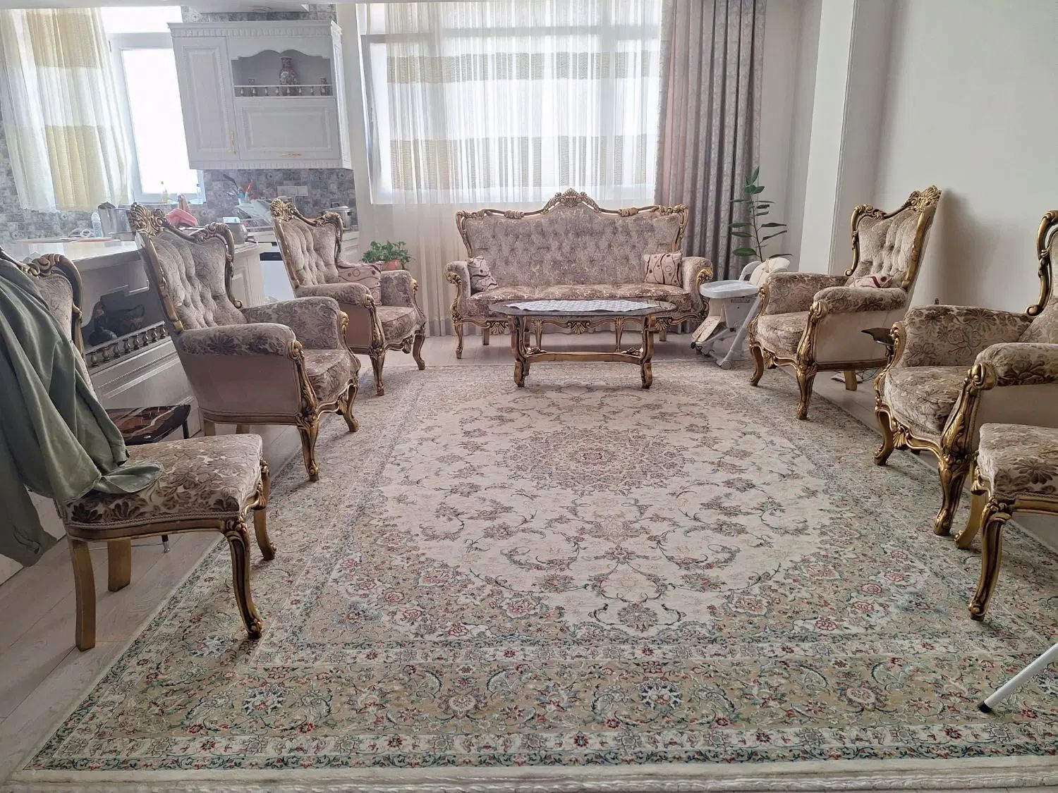 مبل ۹ نفره استیل در حد نو|مبلمان خانگی و میز عسلی|تهران, ائمه اطهار|دیوار