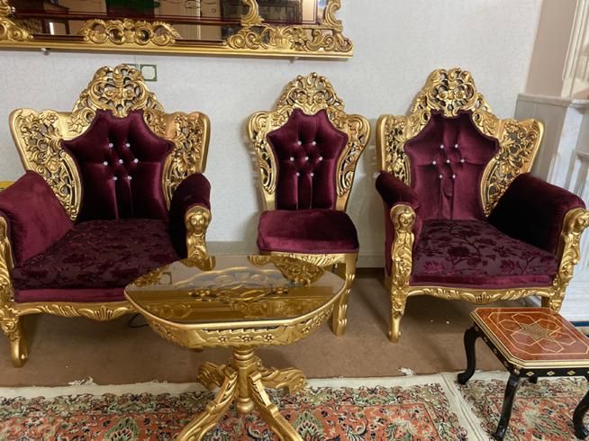 مبلمان ۷ نفره استیل در حد نو|مبلمان خانگی و میز عسلی|مشهد, شهید فرامرز عباسی|دیوار