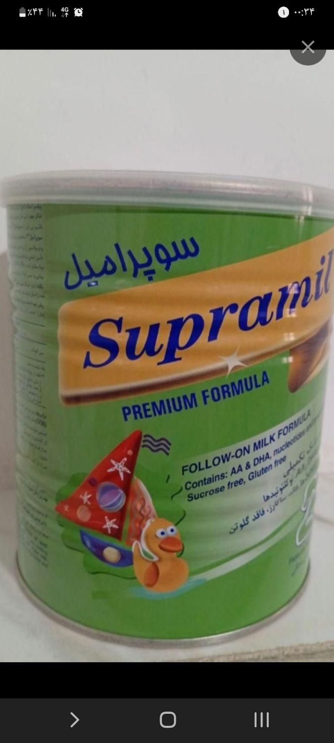 قوطی شیر خشک نو سالم و خیلی تمیز سوپرامیل|ظروف نگهدارنده، پلاستیکی، یک‌بارمصرف|ساوه, |دیوار