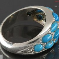 انگشتر فیروزه ۱۵ نگین عجمی نیشابوری|جواهرات|تهران, آرژانتین|دیوار