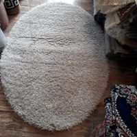 فرش بیضی فلوکاتی پرزدار شقی سایز ۱×۱/۵|فرش|تبریز, |دیوار