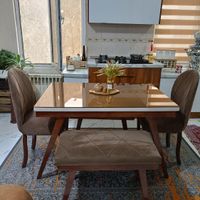 نهار خوری شیش نفره سالم رنگ نسکافه ای|میز و صندلی غذاخوری|تهران, اتابک|دیوار