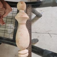 ستون خراطی آباژور و لوستر چوبی وسط سوراخ|لوستر و چراغ آویز|تهران, بهارستان|دیوار