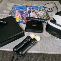 پک کامل ps4 slim 1TB به همراه پک VR کاملا نو|کنسول، بازی ویدئویی و آنلاین|تهران, دبستان|دیوار