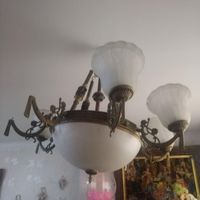 دو عدد لوستر انتیک فلزی حباب دار|لوستر و چراغ آویز|تهران, شهرآرا|دیوار