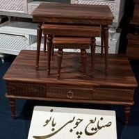 میز جلومبلی با سه عدد عسلی جلومبلی ام دی اف وکیوم|مبلمان خانگی و میز عسلی|قم, امامزاده ابراهیم|دیوار