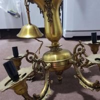لوستر ۵شعله برنزی|لوستر و چراغ آویز|قرچک, |دیوار