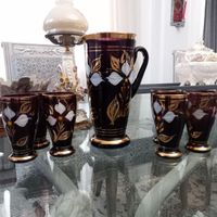 ظروف آنتیک قدیمی پارچ و لیوان طلاکوب چک|کلکسیون اشیاء عتیقه|تهران, قیطریه|دیوار