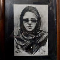 پرتره مریم حیدرزاده با امضای خودش|تابلو، نقاشی، عکس|تهران, جردن|دیوار
