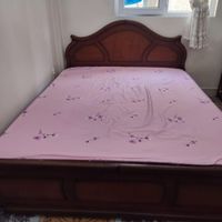 تخت چوبی و دراور دو تا میز عسلی|تخت و سرویس خواب|تهران, مسعودیه|دیوار