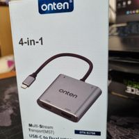 هاب تبدیل تایپ سی ontenمدل 4in1 USB-C to Dual HDMI|قطعات و لوازم جانبی رایانه|تهران, گاندی|دیوار