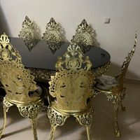 میز ناهار خوری از جنس آلیاژ آلومنیوم آبکاری برنز|میز و صندلی غذاخوری|تهران, تجریش|دیوار