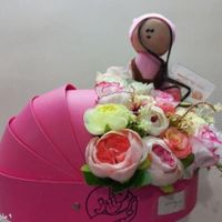 باکس گهواره ای  نوزاد گل مصنوعی هدیه قدم نورسیده|گل مصنوعی|مشهد, طبرسی شمالی|دیوار