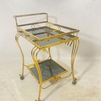 میز بار پذیرایی چرخ دار فلزی استیل مدل گندم|بوفه، ویترین، کنسول|تهران, حسن‌آباد باقرفر|دیوار