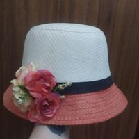 کلاه حصیری گلدار|گل مصنوعی|تهران, نارمک|دیوار