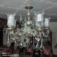 لوستر برنز با دیوارکوب|لوستر و چراغ آویز|تهران, بلورسازی|دیوار