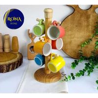 استند آویز چوبی فنجان قابل شستشو|آب‌چکان و نظم‌دهنده ظروف|تهران, نظام‌آباد|دیوار