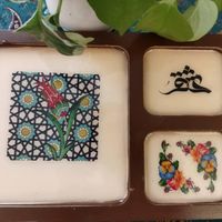 سینی زیر ماگی و فنجان با سه طرح خاص و عشق|صنایع دستی و سایر لوازم تزئینی|تهران, اقدسیه|دیوار