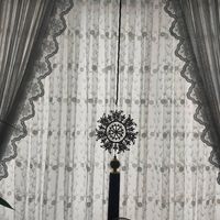 پرده پذیرایی گل برجسته دوخت بافت پلیسه مدال برنجی|پرده، رانر، رومیزی|تهران, مسعودیه|دیوار