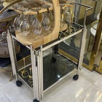 میز بار پذیرایی چرخ دار فلزی استیل مدل گندم|بوفه، ویترین، کنسول|تهران, حسن‌آباد باقرفر|دیوار