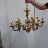 لوستر ۵ شاخه ابکاری طلا|لوستر و چراغ آویز|تهران, جوادیه|دیوار