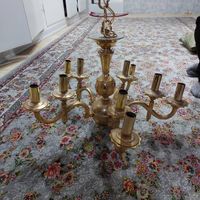 لوستر ۵ شاخه ابکاری طلا|لوستر و چراغ آویز|تهران, جوادیه|دیوار