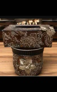 ست جعبه دستمال کاغذی و سطل زباله خارجی