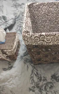 جا دستمال کاغذی و سطل آشغال