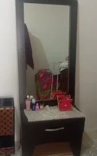 کتابخانه و کنسول چوبی
