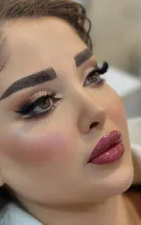 میکاپ شنیون رنگ ولایت اپلاسیون کراتین آموزش