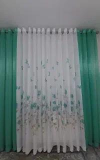 پرده ی حریر با کنار پرده