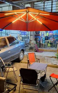 چترقطر 4 پایه کنار چادر کد268برزنت سایبان مسافرتی