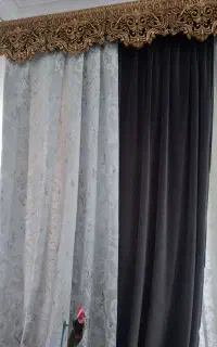 یک عددوالان پرده بادکورمخمل طوسی