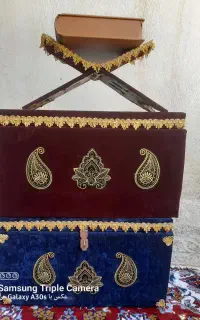 صندوق  مخملی ترمه کاری شده
