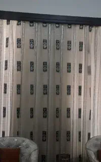 کتیبه، پرده حریر، راف، میل پرده