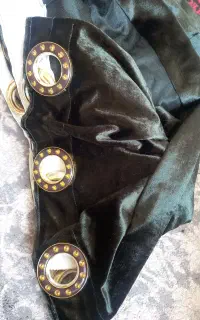 شال پانچ  مخمل سبز
