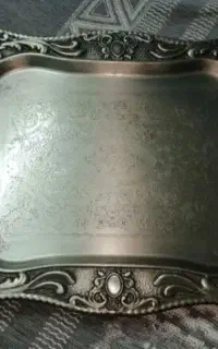سینی استیل بزرگ پایه دار