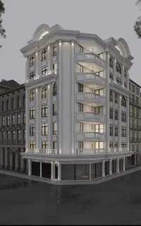 بازسازی و طراحی معماری نما و پلان و اشپزخانه