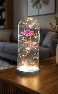 باکس شیشه ای چراغ دار دکوراتیو