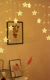 ریسه لامپ ال ای دی پرده ای طرح ستاره