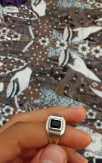 انگشتر نقره عقیق شبق مشکی