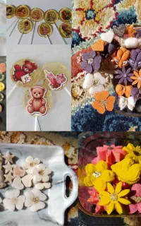 قندهای رنگی وزیباوابنبات چوبی های ساده واستیکردار