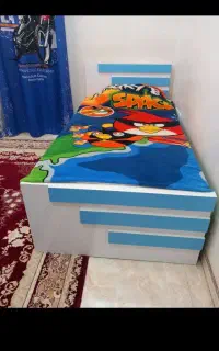 تخت ام دی اف نوجوان بهمراه تشک فنری رویال